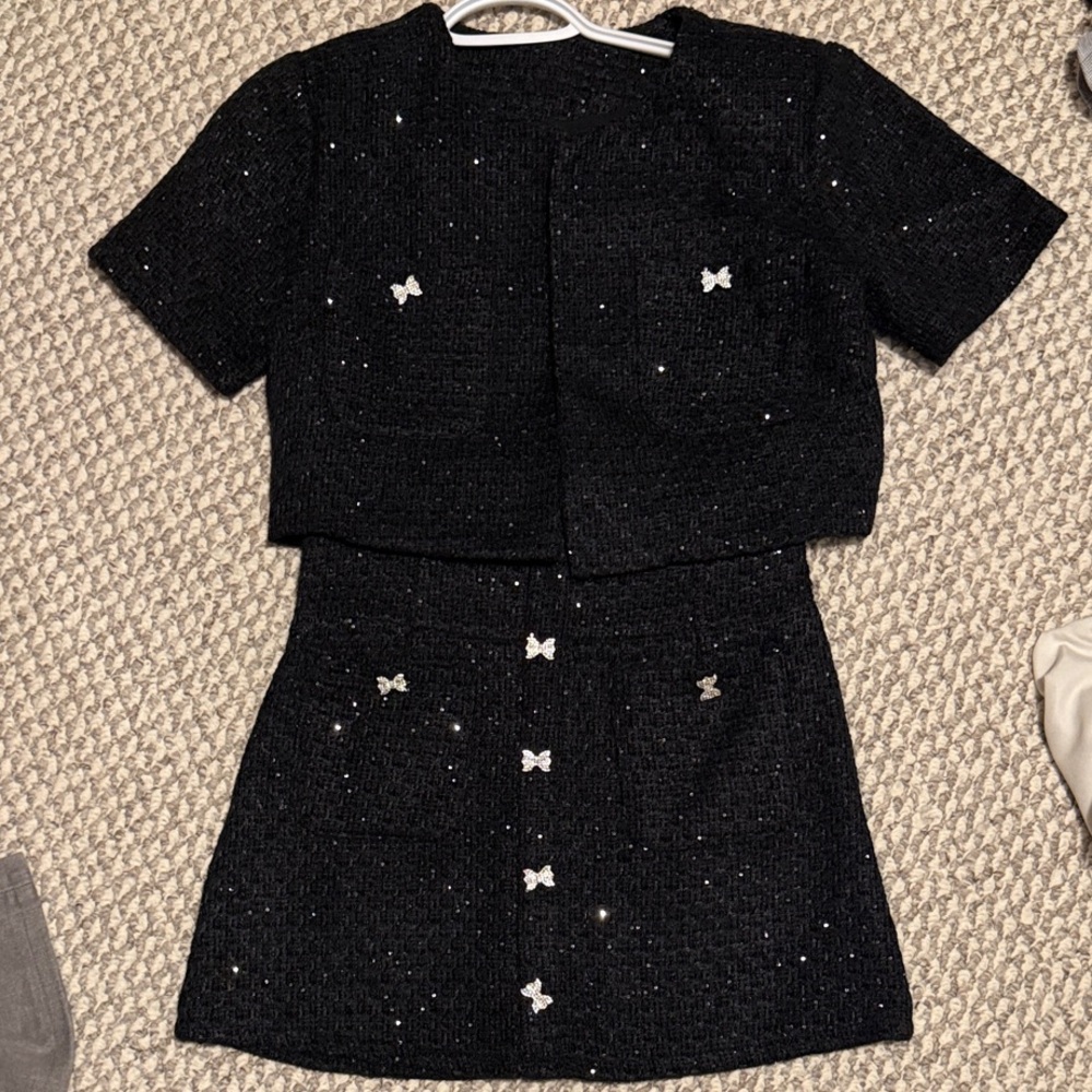 Black Tweed 3pcs Set